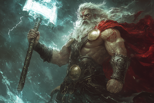 Free thor god deity illustration