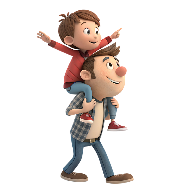 Free ai generated father son illustration