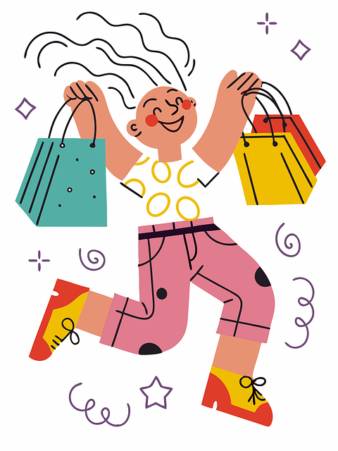Free ai generated woman shopping vector