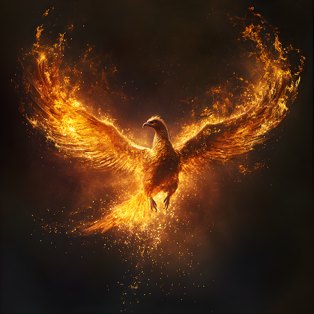 Free ai generated phoenix creature illustration