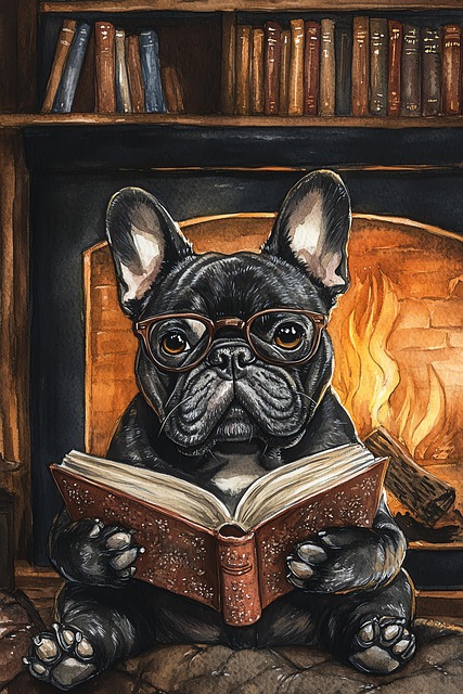 Free Dog Library illustration and picture