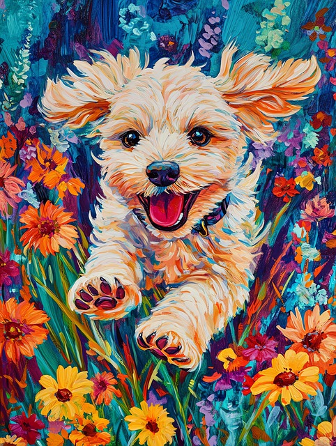 Free Dog Flower illustration and picture