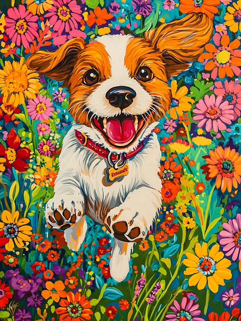 Free Dog Field illustration and picture