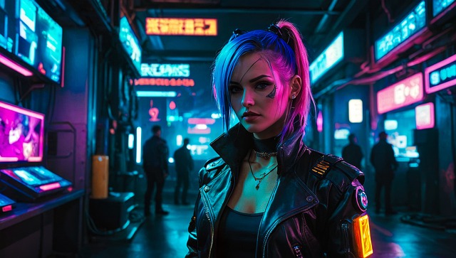 Free Cyberpunk Futuristic illustration and picture