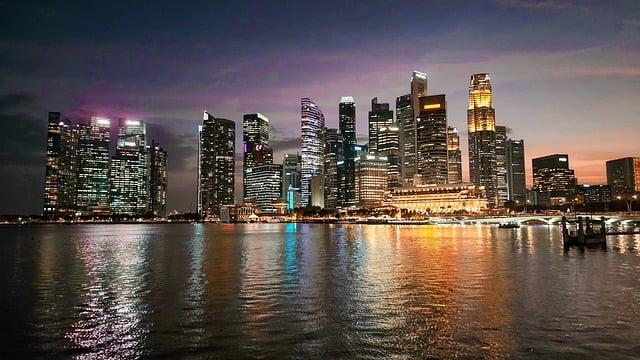 Architektura, Budovy, Singapur, Nábřeží