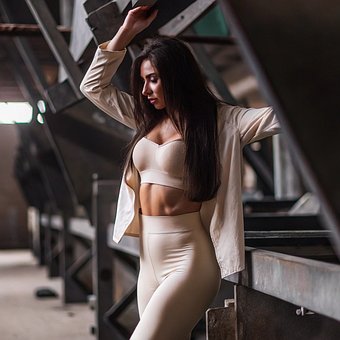 Kvinde, Model, Fitness, Bagsiden