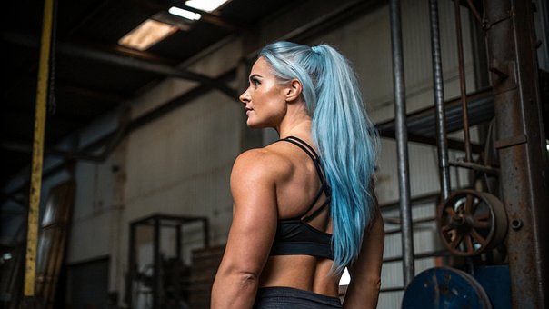 Kvinde, Model, Fitness, Bagsiden