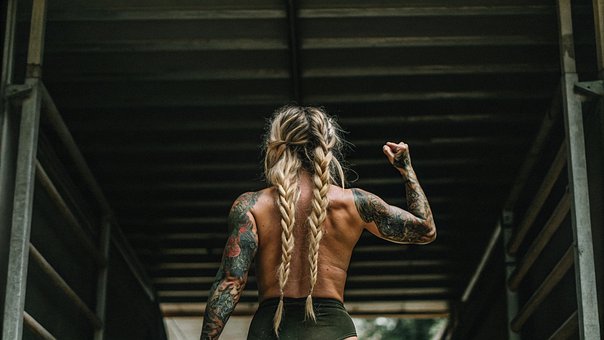 Kvinde, Model, Fitness, Bagsiden