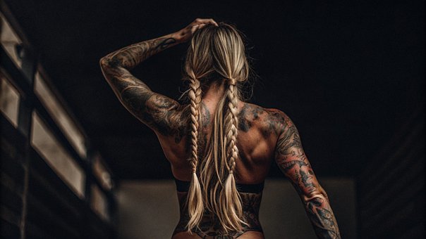 Kvinde, Model, Fitness, Bagsiden