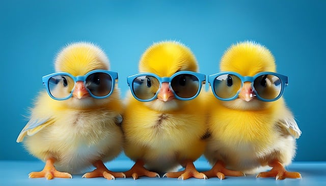 Free ai generated chick easter illustration