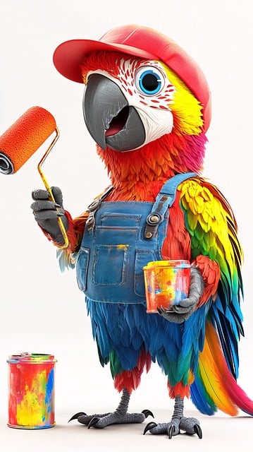Free ai generated nature parrot illustration