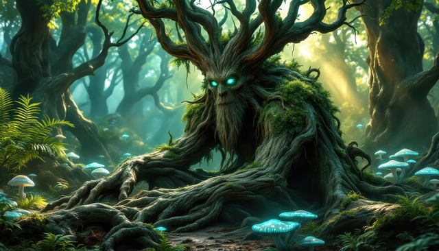 Free ai generated tree creature illustration