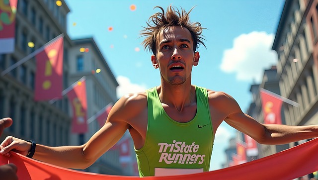 Free ai generated man marathon illustration