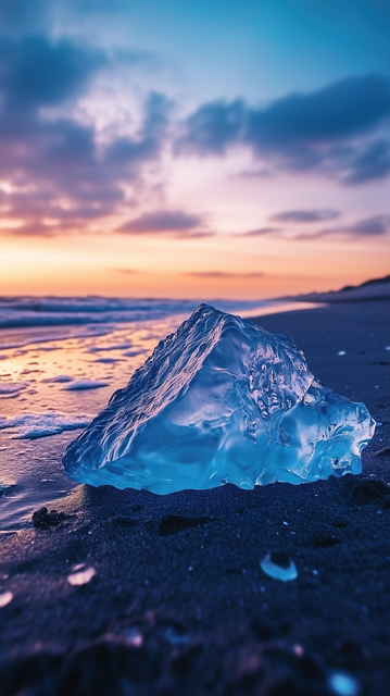 Free ai generated ice beach illustration