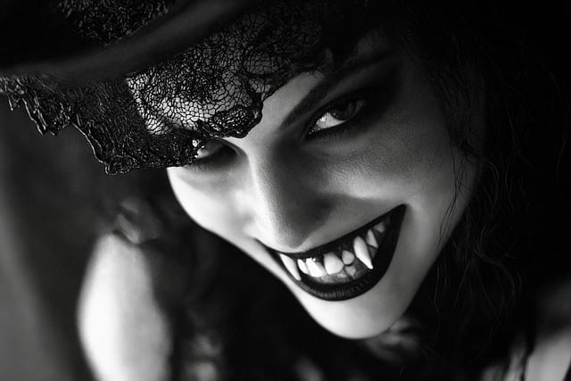 Free ai generated woman vampire illustration