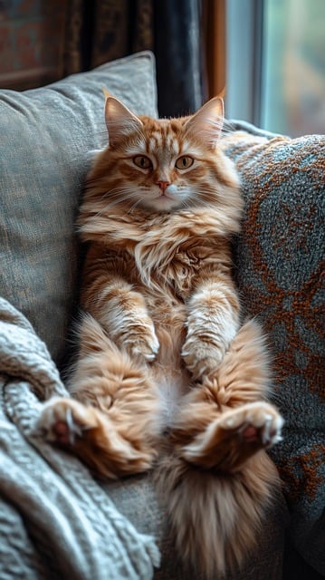 Free ai generated cat ginger illustration