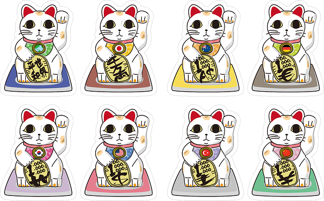 Free lucky cat lucky charm maneki neko vector