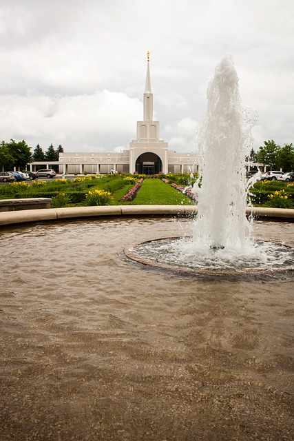 Mormone, Lds, Tempel, Toronto, Brunnen