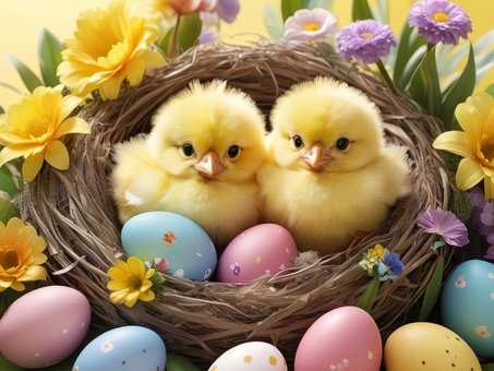 Free Easter Chicks illustration and picture
