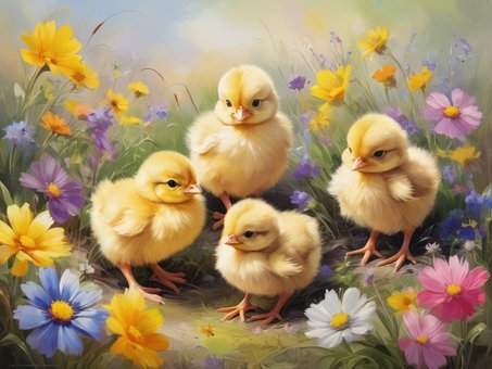 Free Easter Chicks illustration and picture