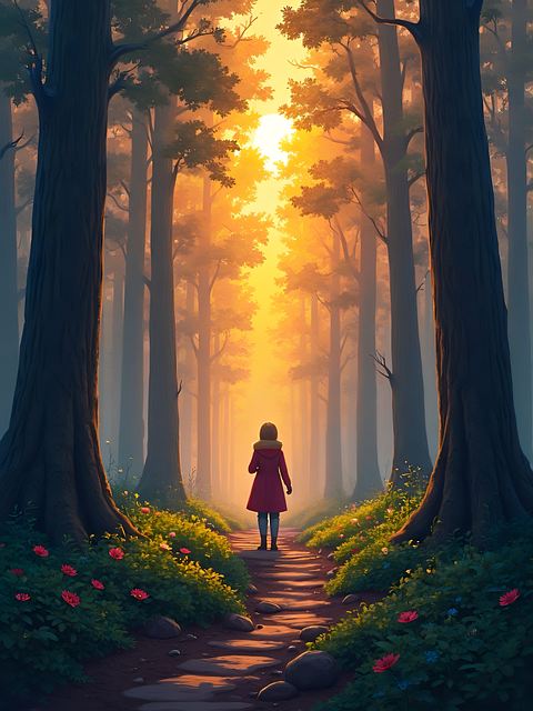 Free ai generated path girl illustration
