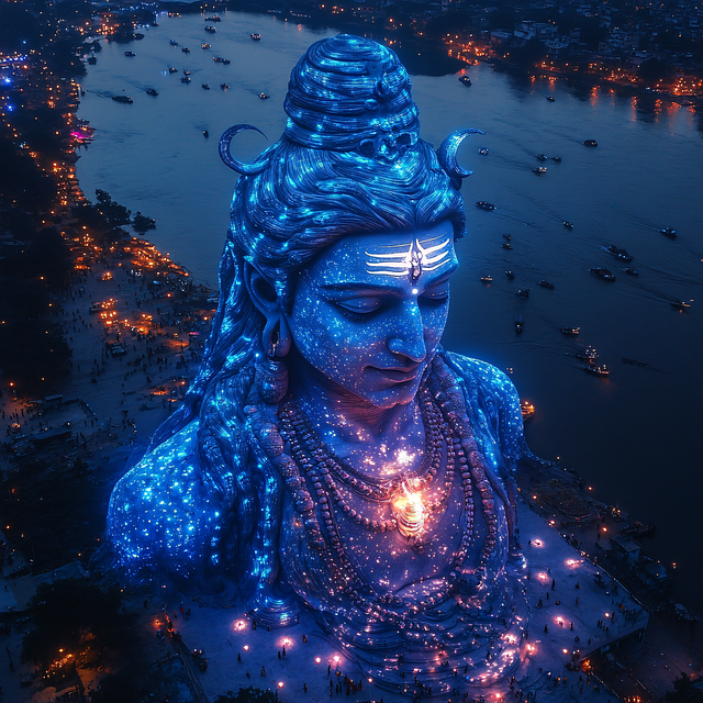 Free ai generated shiva statue illustration