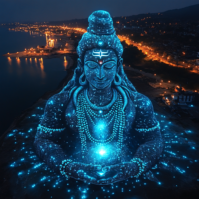Free ai generated shiva statue illustration
