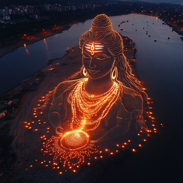 Free ai generated shiva statue illustration