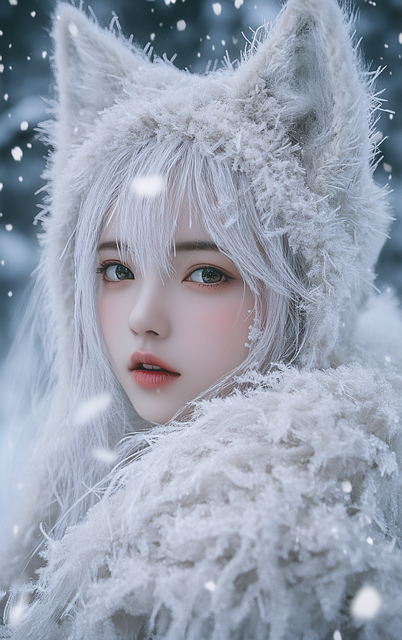 Free ai generated wolf girl illustration