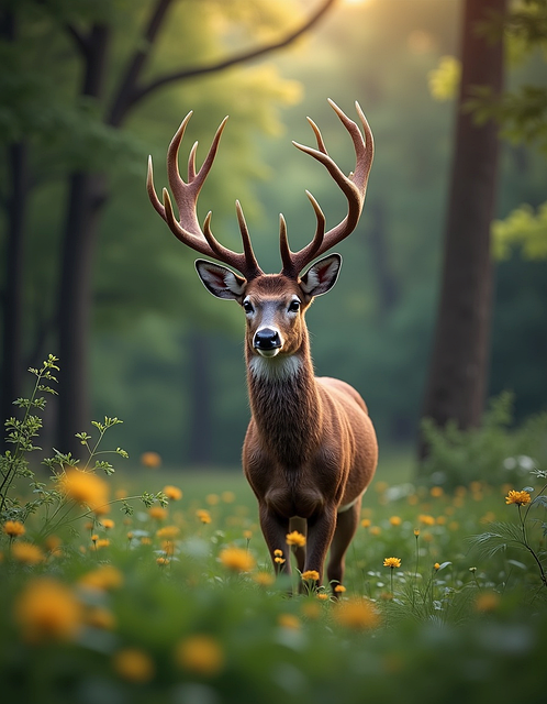 Free ai generated deer mammal illustration