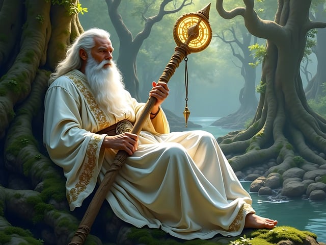 Free ai generated druid man illustration
