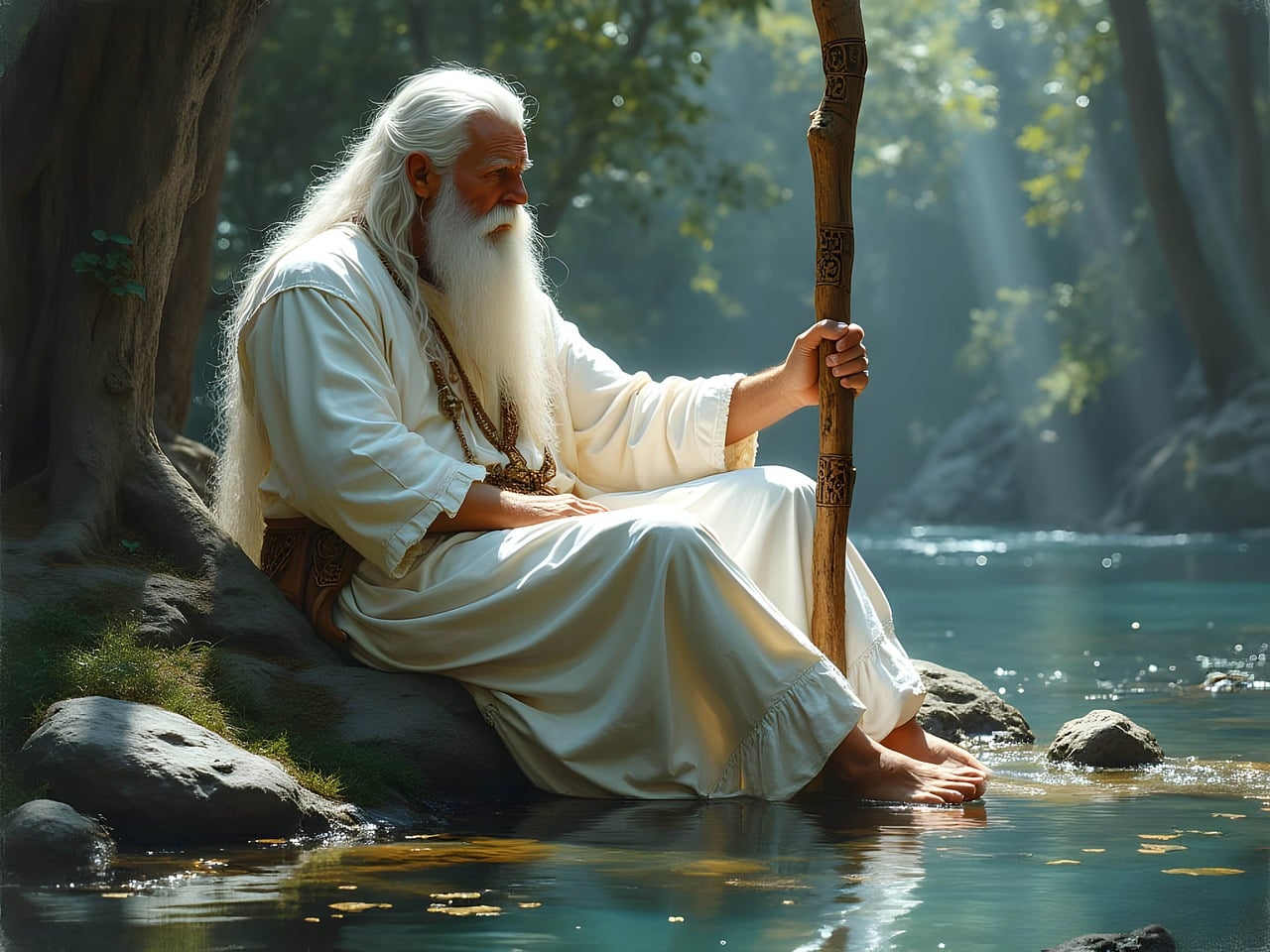 Download free HD stock image of Ai Generated Man Free ai generated man druid illustration