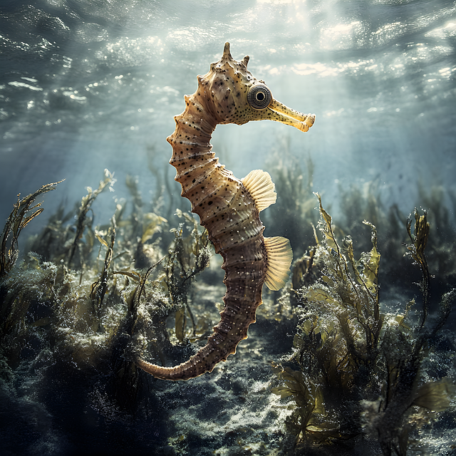 Free ai generated seahorse sea illustration