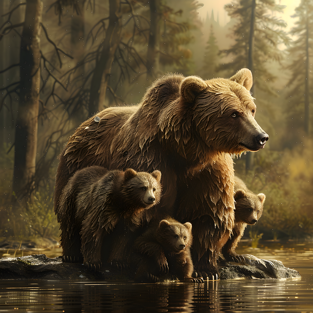 Free ai generated teddy bear country illustration