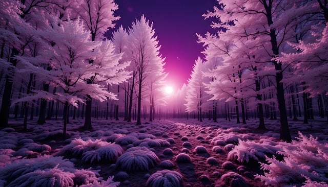 Free ai generated trees forest illustration
