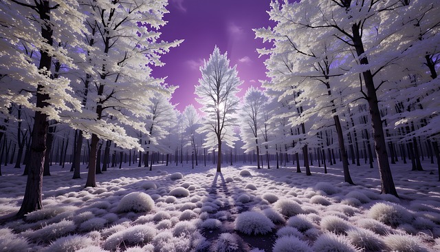 Free ai generated trees forest illustration