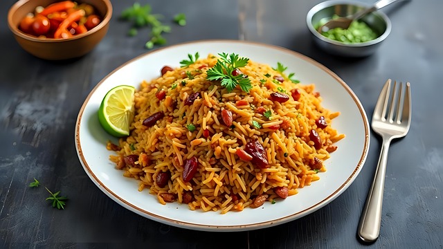 Free biryani chicken biryani hyderabadi biryani illustration