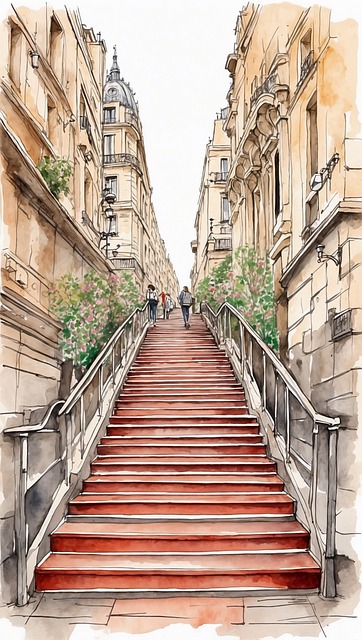 Free ai generated stairs staircase illustration