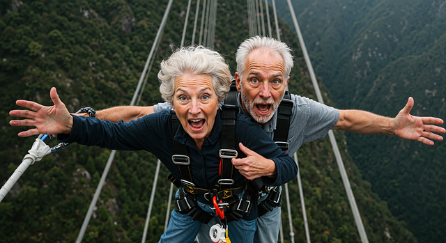 Free ai generated pensioners man illustration
