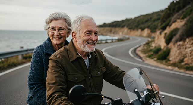 Free ai generated pensioners man illustration