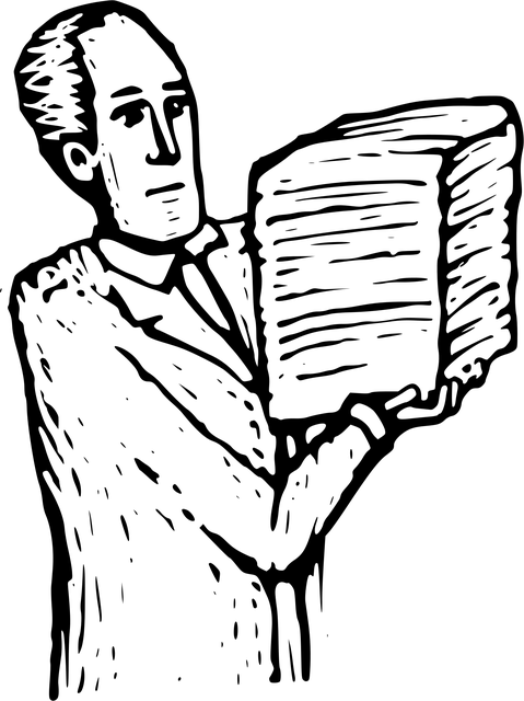 Free man files monochrome illustration
