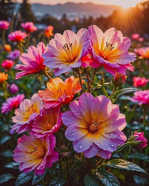 Free field flowers bloom illustration