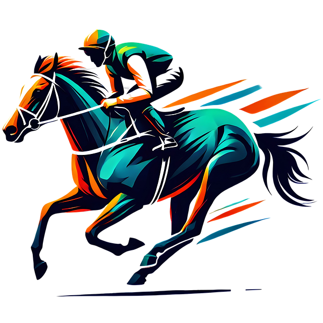 Free jockey rider horse illustration