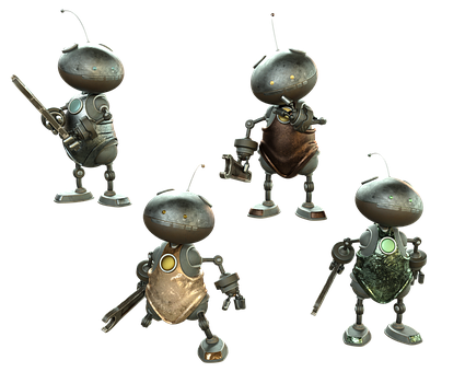 Free Robots With Tools 4 Robots illustration and picture