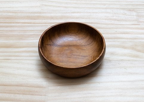 Schaal, Servies, Boom, Massief Hout