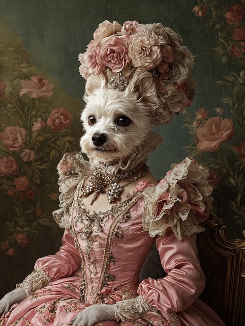 Download free HD stock image of Dog Period Dress Free dog period dress flowers illustration