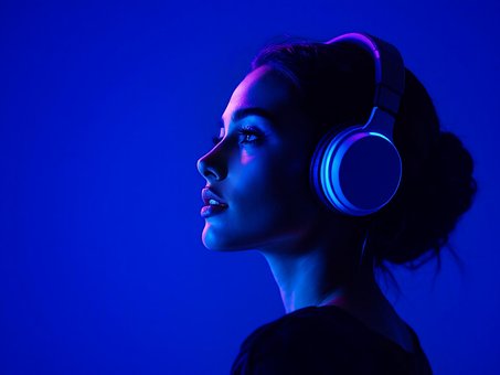 Ai Generado, Mujer, Música, Auriculares