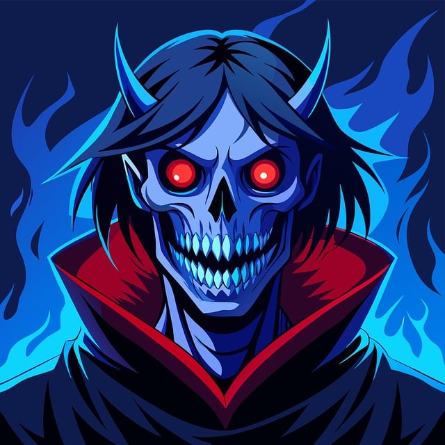 Free evil monster horror illustration