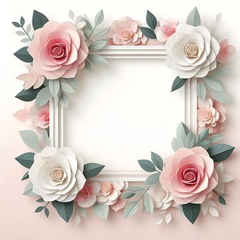 Rahmen, Floral, Gestaltung, Dekorative
