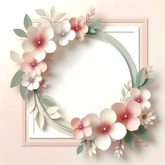 Rahmen, Floral, Gestaltung, Dekorative